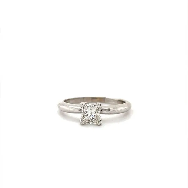 14K White Gold Estate Diamond Solitaire Engagement Ring similar item image