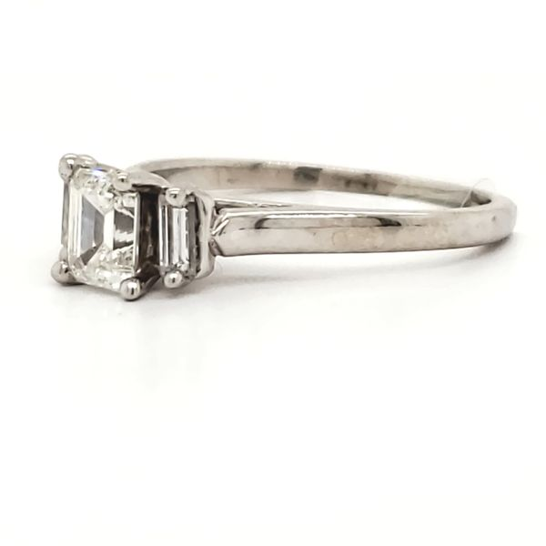 14K White Gold Estate Three Diamond Engagement Ring Image 2 Minor Jewelry Inc. Nashville, TN