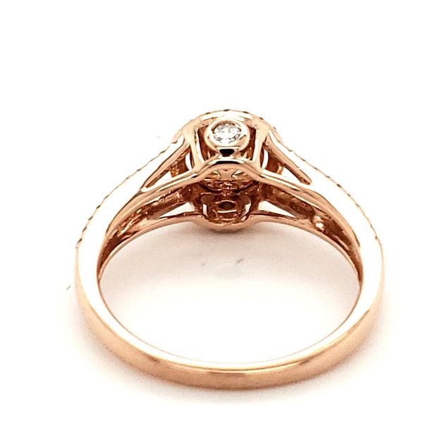 14K Rose Gold Estate Diamond Halo Engagement Ring Image 3 Minor Jewelry Inc. Nashville, TN