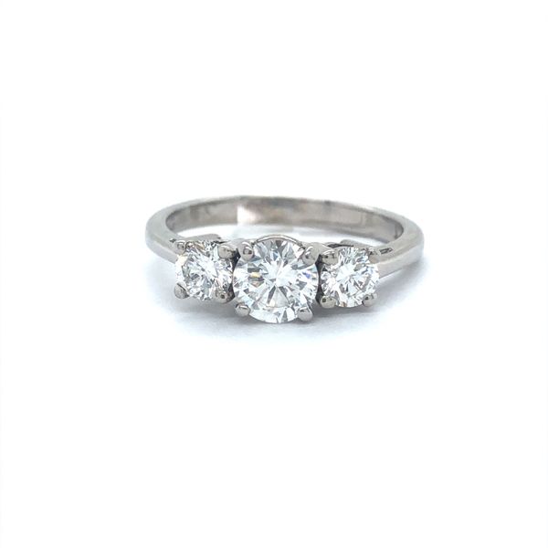 14K White Gold Estate Three Stone Diamond Engagement Ring Minor Jewelry Inc. Nashville, TN