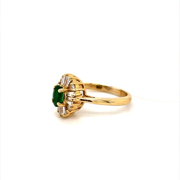 14K Yellow Gold Emerald and Diamond Ring Image 2 Minor Jewelry Inc. Nashville, TN