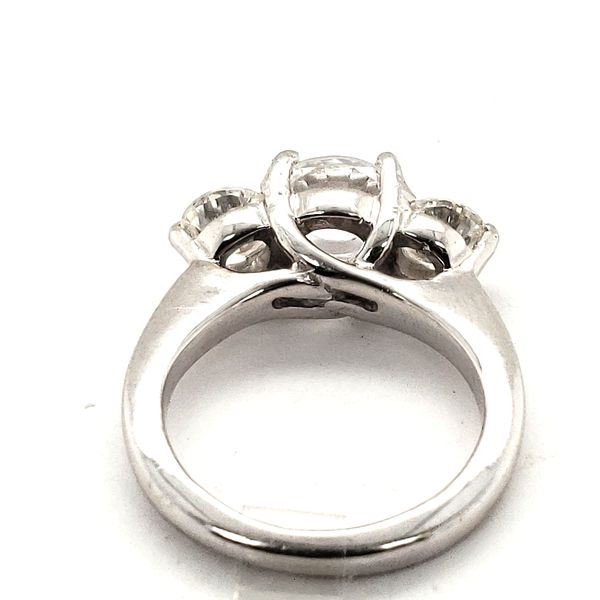 14K White Gold Three-Stone Engagement Ring Image 3 Minor Jewelry Inc. Nashville, TN