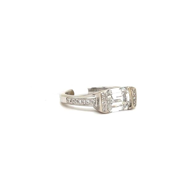 14K White Gold Estate Moissanite and Diamond Ring Image 2 Minor Jewelry Inc. Nashville, TN