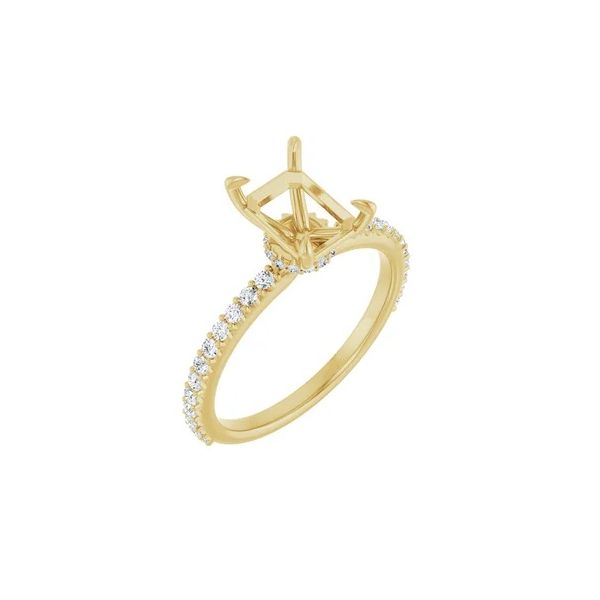 14K Yellow Gold Semi-Set Engagement Ring Mounting Image 2 Minor Jewelry Inc. Nashville, TN
