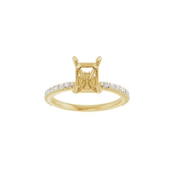 14K Yellow Gold Semi-Set Engagement Ring Mounting Minor Jewelry Inc. Nashville, TN