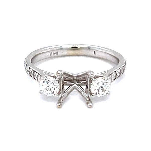 14K White Engagement Ring with Diamonds Image 2 Minor Jewelry Inc. Nashville, TN