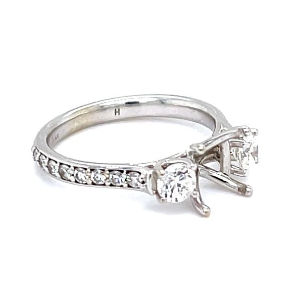 14K White Engagement Ring with Diamonds Image 3 Minor Jewelry Inc. Nashville, TN