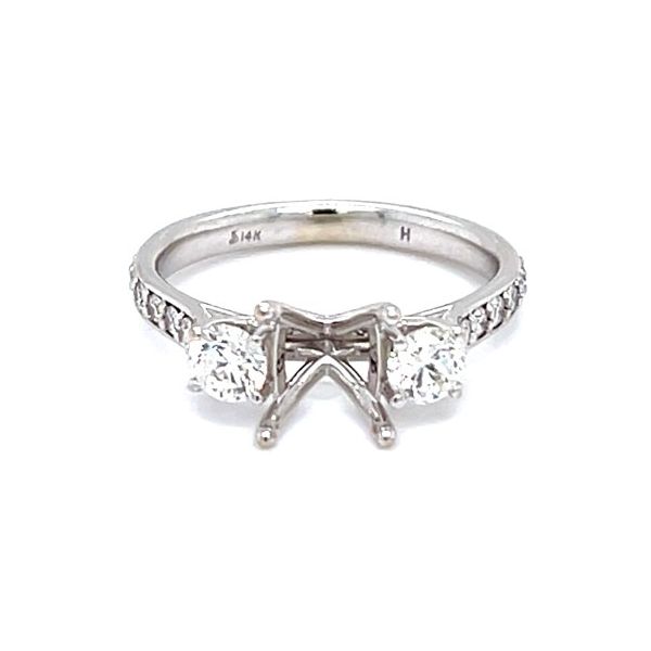 14K White Engagement Ring with Diamonds Minor Jewelry Inc. Nashville, TN