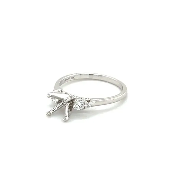 14K White Gold Semi-Mount Diamond Engagement Ring Image 2 Minor Jewelry Inc. Nashville, TN
