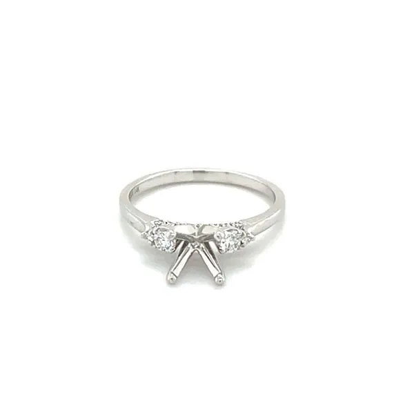 14K White Gold Semi-Mount Diamond Engagement Ring Minor Jewelry Inc. Nashville, TN