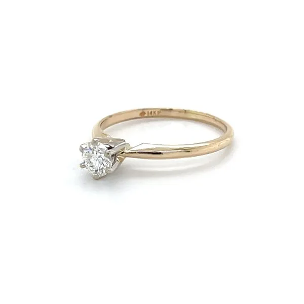 14K Yellow and White Gold EstateTwo-Tone Mined Diamond So...
