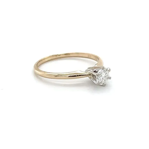 14K Yellow and White Gold EstateTwo-Tone Mined Diamond So...