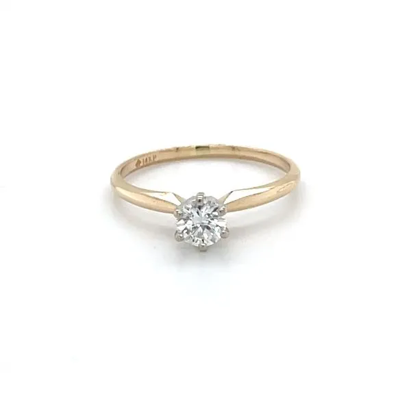 14K Yellow and White Gold EstateTwo-Tone Mined Diamond So...