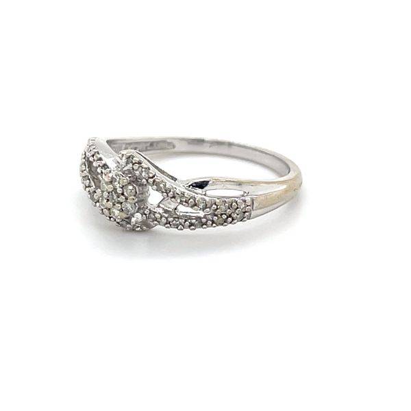 10K White Gold Estate 0.16cttw Mined Diamond Engagement Ring Image 2 Minor Jewelry Inc. Nashville, TN