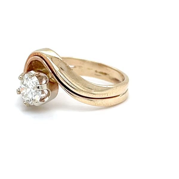 14K Yellow Gold Estate Mined Diamond Solitaire Engagement Ring Image 3 Minor Jewelry Inc. Nashville, TN