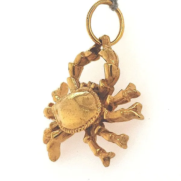 14K Yellow Gold Estate Crab Charm Image 2 Minor Jewelry Inc. Nashville, TN