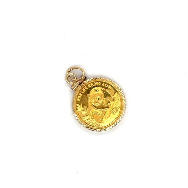 14K Yellow Gold Estate 1990 China Panda Gold Coin Pendant Minor Jewelry Inc. Nashville, TN