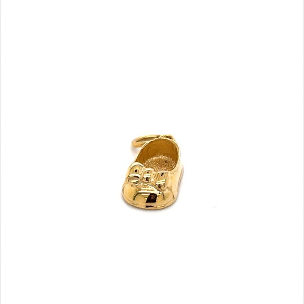 14K Yellow Gold Estate Flat Baby Shoe with Bow Charm Image 2 Minor Jewelry Inc. Nashville, TN