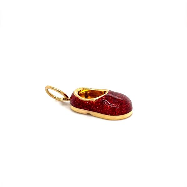 14K Yellow Gold Estate Red Enamel Shoe Charm Image 2 Minor Jewelry Inc. Nashville, TN