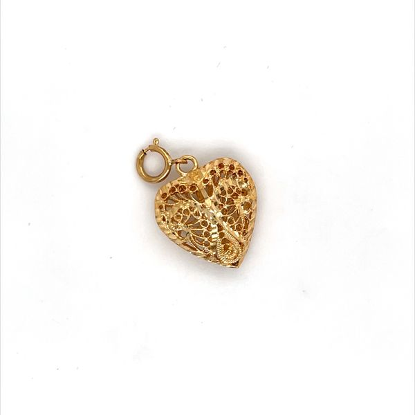 14K Yellow Gold Estate Heart Pendant with Spring Ring Minor Jewelry Inc. Nashville, TN