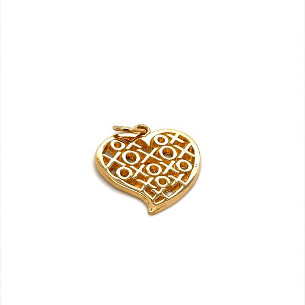 14K Yellow Gold Heart Charm with Jump Ring Image 2 Minor Jewelry Inc. Nashville, TN