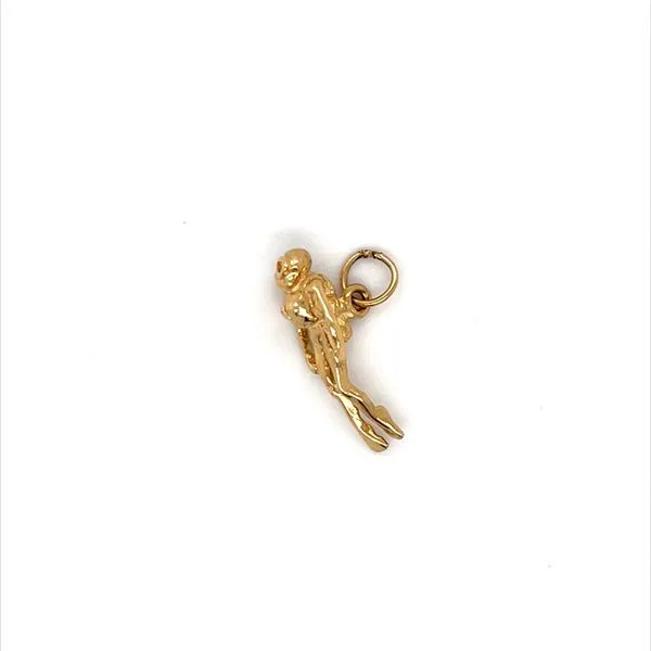 14K Yellow Gold Estate Scuba Diver with Jump Ring Image 2 Minor Jewelry Inc. Nashville, TN