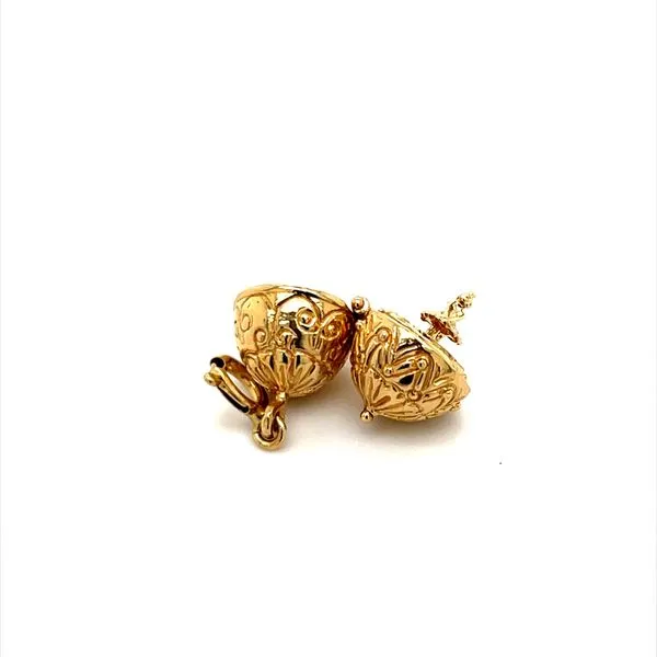 14K Yellow Gold Estate Egg Charm with Spring Ring Image 2 Minor Jewelry Inc. Nashville, TN