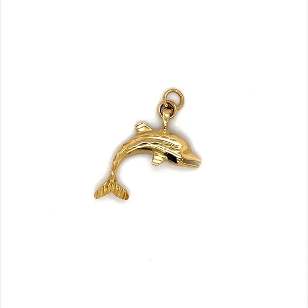 14K Yellow Gold Estate Dolphin Charm with Jump Ring Minor Jewelry Inc. Nashville, TN