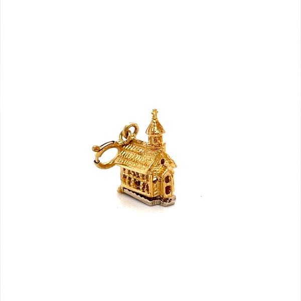 14K Yellow Gold Church Charm with Spring Ring Minor Jewelry Inc. Nashville, TN