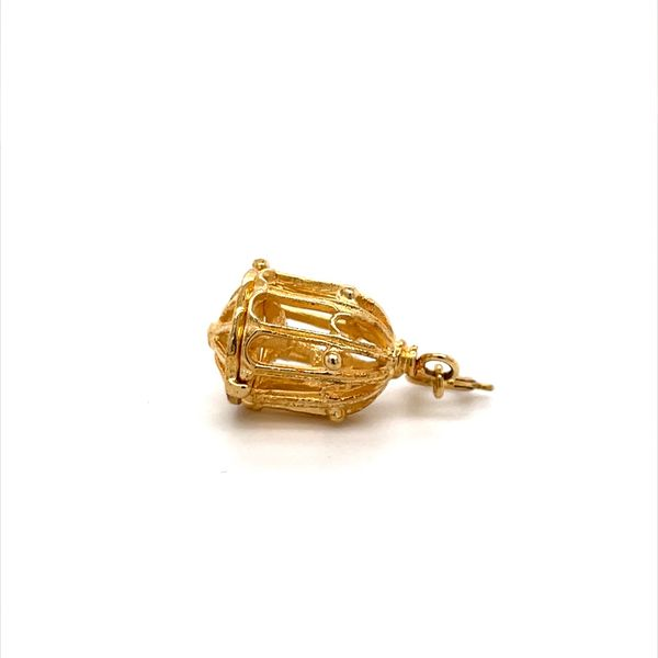 14K Yellow Gold Birdcage Charm with Spring Ring Image 3 Minor Jewelry Inc. Nashville, TN