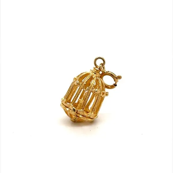 14K Yellow Gold Birdcage Charm with Spring Ring Minor Jewelry Inc. Nashville, TN