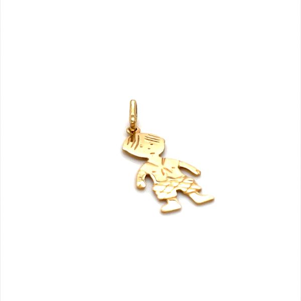 14K Yellow Gold Boy Charm with Jump Ring Image 2 Minor Jewelry Inc. Nashville, TN