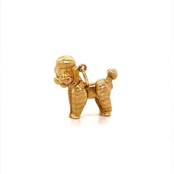 14K Yellow Gold Estate Poodle Charm