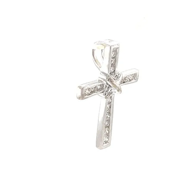 10KW Estate Diamond Cross Pendant Image 2 Minor Jewelry Inc. Nashville, TN