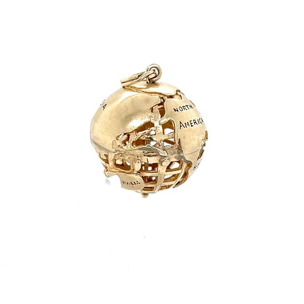 14K Yellow Gold Estate Globe Pendant Image 2 Minor Jewelry Inc. Nashville, TN