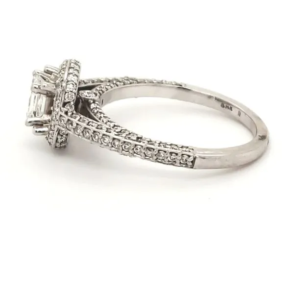 14K White Gold Estate Diamond Halo Engagement Ring Image 2 Minor Jewelry Inc. Nashville, TN