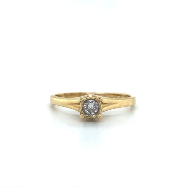 14K Yellow Gold Estate Tiffany Style Diamond Solitaire Engagement Ring Minor Jewelry Inc. Nashville, TN