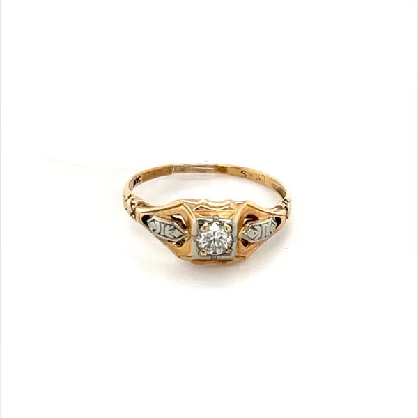 14K Yellow Gold Estate Diamond Engagement Ring similar item image