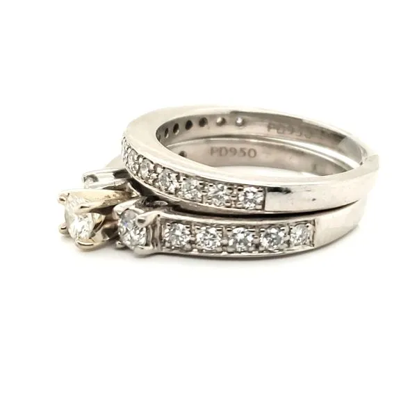 Palladium Estate Diamond Wedding Set