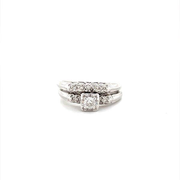 14K White Gold Estate Diamond Wedding Set Minor Jewelry Inc. Nashville, TN