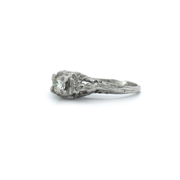 14K White Gold Estate c. 1930's Diamond Engagement Ring Image 3 Minor Jewelry Inc. Nashville, TN