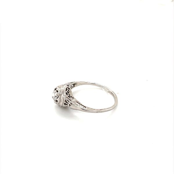 18K White Gold Estate c. 1920's Diamond Engagement Ring Image 2 Minor Jewelry Inc. Nashville, TN