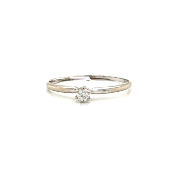10K White Gold Estate Diamond Solitaire Engagement Ring Minor Jewelry Inc. Nashville, TN