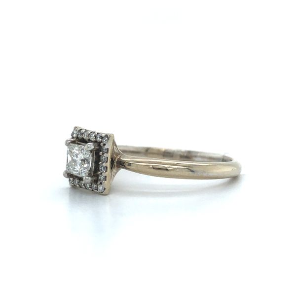 14K White Gold Estate c.1980's Diamond Halo Engagement Ring Image 2 Minor Jewelry Inc. Nashville, TN