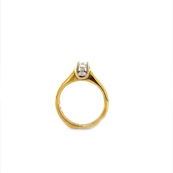 18K Yellow Gold Estate Diamond Solitaire Engagement Ring Image 2 Minor Jewelry Inc. Nashville, TN