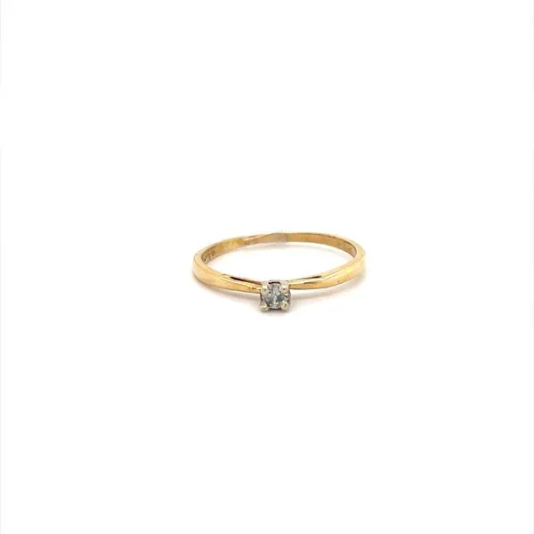 10K Yellow Gold Estate Diamond Solitaire Engagement Ring