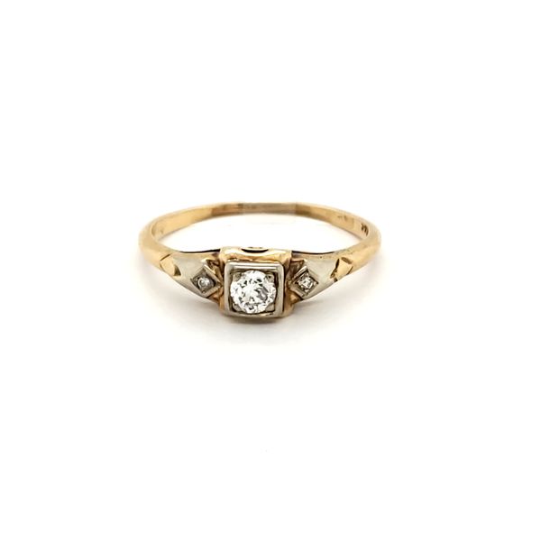 14K Yellow Gold Estate Circa 1950's Diamond Engagement Ring Image 2 Minor Jewelry Inc. Nashville, TN