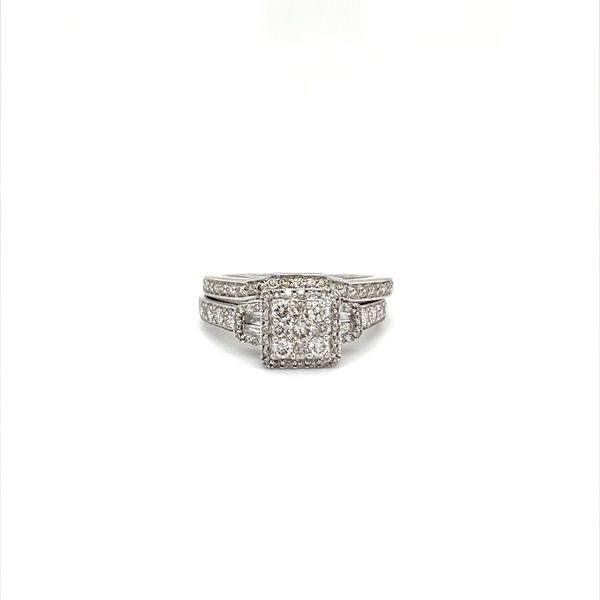 10K White Gold Estate Diamond Engagement Ring and Wedding Band Set Minor Jewelry Inc. Nashville, TN