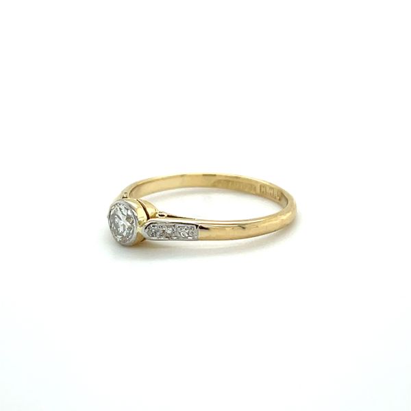 18K Yellow Gold and Platinum Estate Diamond Engagement Ring Image 2 Minor Jewelry Inc. Nashville, TN