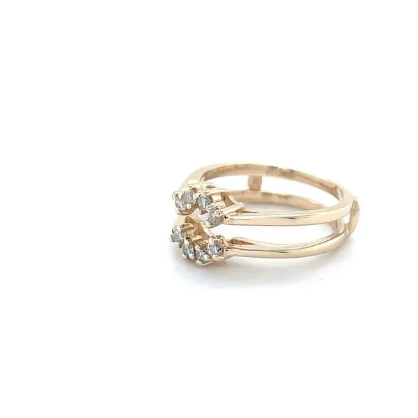 14K Yellow Gold Estate Diamond Halo Ring Guard Image 3 Minor Jewelry Inc. Nashville, TN